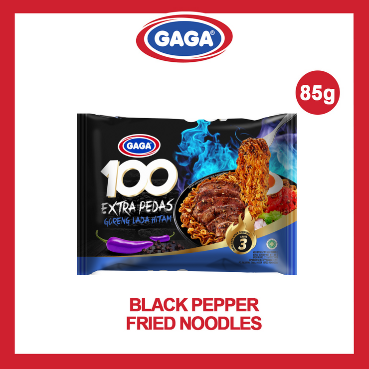 Gaga Black Pepper Fried Noodles 85g