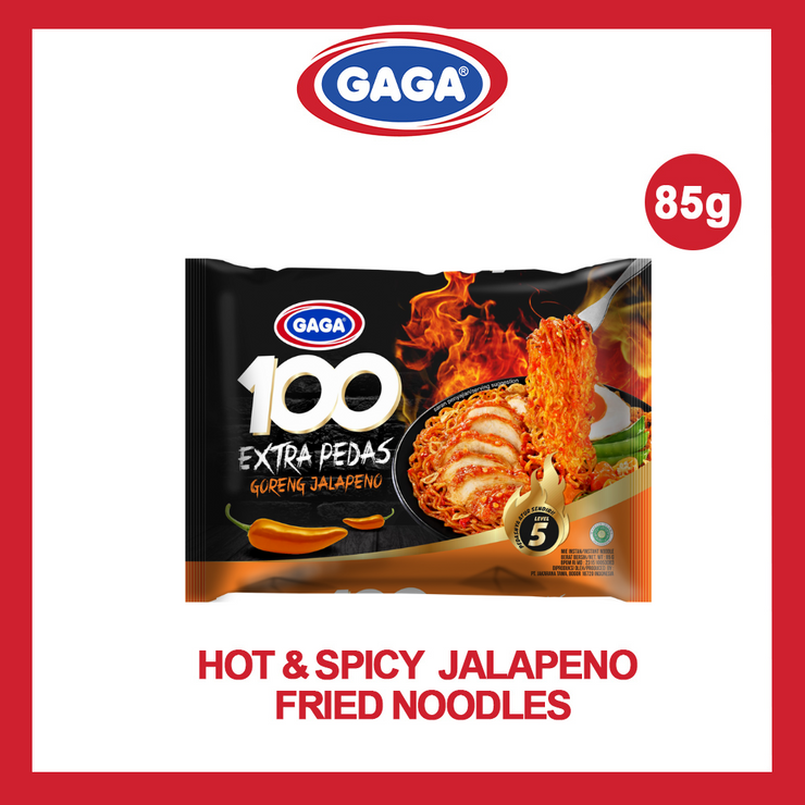 Gaga Hot and Spicy Jalapeno Fried Noodles 85g