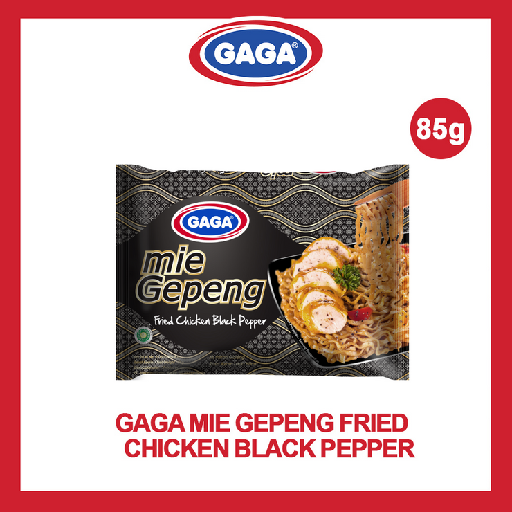 Gaga Mie Gepeng Fried Chicken Black Pepper 85g