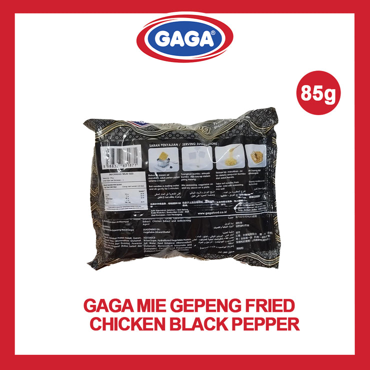 Gaga Mie Gepeng Fried Chicken Black Pepper 85g